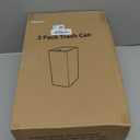 Bathroom Trash Can with Lid, 2 Packs, 4 Gallons/15 Liters Garbage Can with Pop-Up Lid, Small Plastic Trash Can, Slim Trash Bin Waste Basket for Bathroom, Bedroom, Office, Living Room (Black)