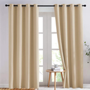 NICETOWN Biscotti Beige Blackout Curtains 84 inches Long for Bedroom - Thermal Insulated Solid Grommet Room Darkening Window Treatments Sound Reducing for Living Room (2 Panels, W52 x L84)