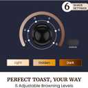 Elite Gourmet 2-Slice Cool Touch Toaster 6 Browning Levels, Extra Wide 1.25 Slots for Bagels & Thick Bread, Cancel Function, Compact, ETL Certified, Black