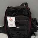 Piscifun Fishing Backpack with Rod Holder, Lightweight Sling Bag Storage Gear and Equipment (Single Shoulder - Black)