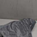 12v Heated Flannel Wheelchair Blanket, Gray Portable Heated Throw for Elderly 2 Heating Zones, Camping Essentials, Elderly Gift 35.43 x 41.73 inches