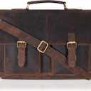 Oak Leathers Leather Messenger Bag for Men and Women - Laptop Briefcase Bag For College, Office, Adjustable Shoulder Strap