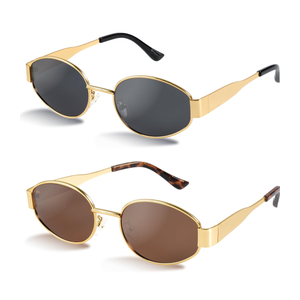 livho 2025 Trendy Oval Sunglasses - Stylish Polarized Shades for Everyday - Retro Metal Frames