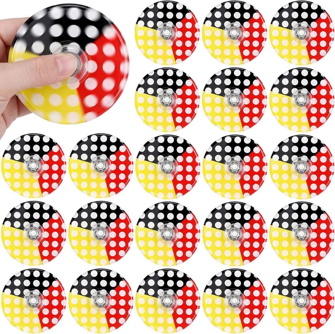 48 Pcs Cartoon Fidget Spinners Bulk Mini Red Yellow Black Fidget Spinners for Birthday Party Favors, Goodie Bags Stuffers, Game Supplies, Rewards, Carnival Prizes and Gifts