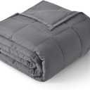 Topblan Weighted Blanket for Adults 12lbs, Soft Cooling Breathable Weighted Throw for Sleeping, Machine Washable Heavy Blanket with Glass Beads for Summer, Sofa Bed, 48"x72" Twin Size, Grey