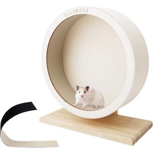 15in Large Hamster Silent Exercise Wheel  Wooden Chinchilla Wheel with Removable Washable Track, Quiet Wheel for Hedgehog,Rat,Syrian Hamster15in