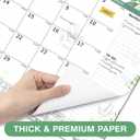 Ospelelf Desk Calendar 2026-2027, Magnetic Fridge Wall Calendar, 18 Month Monthly Large 17" X 12" Calendar Planner with Plastic Cover, January 2026 - June 2027 Green Plant