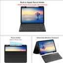 Apple iPad Pro 11 Case with Keyboard (M4), Detachable Bluetooth Keyboard, Long Battery Life, Auto Sleep/Wake, Case with Pencil Holder for iPad Pro 11 (SM-A2836/A2837/A3006) Black