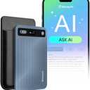 AI Voice Recorder, 64GB, Unlimited Transcribe & Summarize with AI Technology, Note Voice Recorder with App Control, 140 Languages for Lectures, Meetings, Calls (Blue)