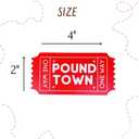 2PC Pound Town Ticket Poundtown Raffle Tickets Roll Sign Romantic Relationship Wedding Anniversary Dates Valentines Day Funny Gifts for Him Her Men Boyfriend Girlfriend Husband Wife Fiance Partner