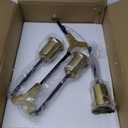 Modern Gold and Black Sputnik Semi Flush Mount Ceiling Light Fixture for Dining Room Living Room Bedroom Kitchen Closet Hallway Aisle, Mid Century Metal 6 Light Chandelier