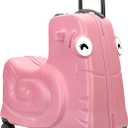 Kids Luggage, Kids Ride-on Luggage with Spinner Wheels Suitcase, Kid's Ride-On Suitcase Help Your Child Relax, Carry On Trolley Luggage with Password Lock (Pink, 19 inches), QX-20