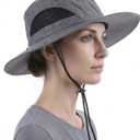 Sun Bucket Hats Waterproof Packable Protection Hat Hiking Fishing Beach Garden Hat Camping Traveling Wide Brim Hats for Men Women Dark Gray (Gray)