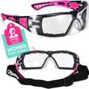 SAFEYEAR Women's Anti Fog Safety Goggles Glasses with HD Anti Scratch Resistant Lenses Work Goggles for Nurse Eye Protection (Purple)