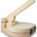 6 Inch Mini Wooden Tortilla Press for Small Portions, Perfect for Dieters, Homemade Corn & Flour Tortillas, Burritos and Wraps, Ideal for Breakfast, Lunch, or Healthy Snacks (Round)