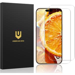 UNBREAKcable 2 Pack for iPhone 16 Pro Max Screen Protector, AR Anti Reflection 9H+ Tempered Glass, Anti-Glare, Enhanced Clarity, Anti-Blue Light, Polishing Cloth Included