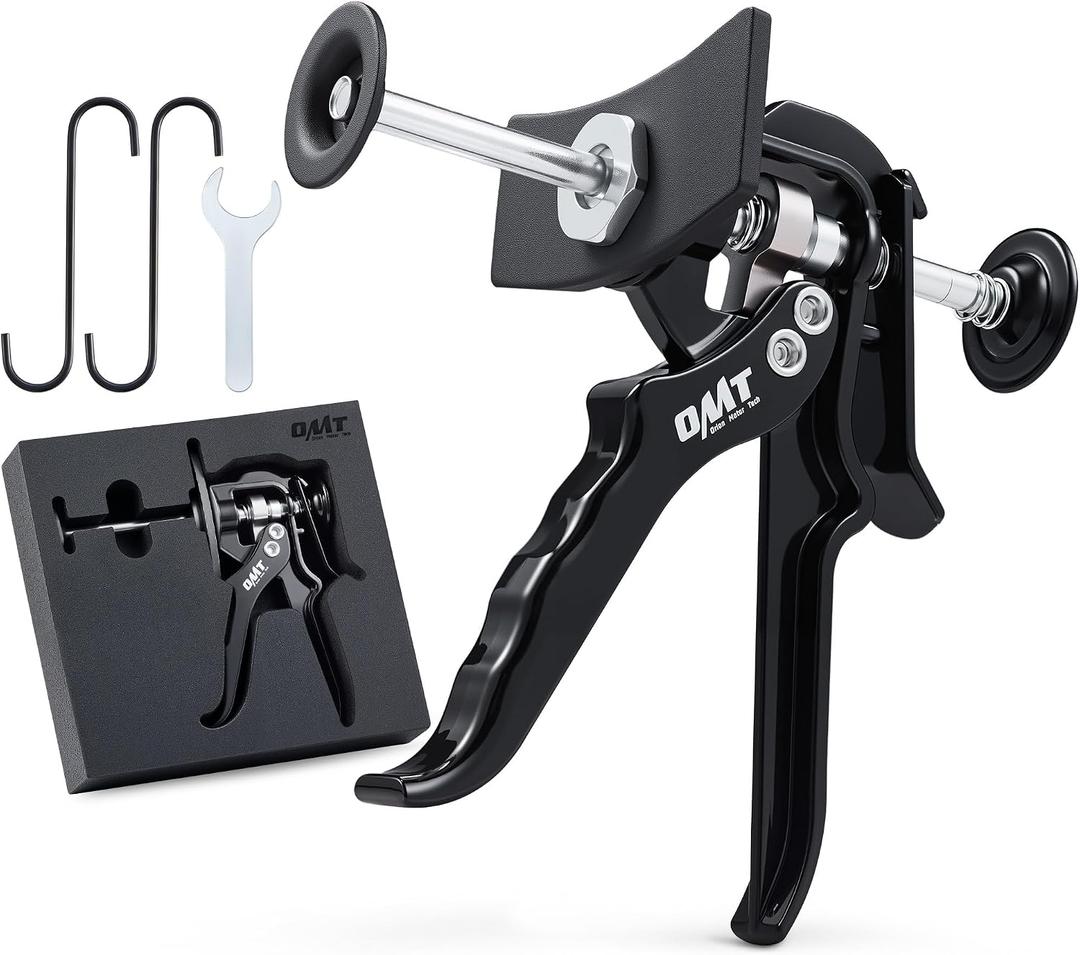 Orion Motor Tech Speedy Brake Caliper Compressor, Heavy Duty Single Dual Brake Piston Compressor Tool for Brake Pad Replacement, Disc Brake Caliper Tool Compatible with Most Cars & Trucks, Black