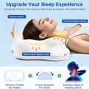Melow Sleep Pillow, Memory Cloud Pillow, Ergonomic Pillows for Neck Pain Relief with Breathable Pillowcase, 3 Sleep Zones, 2 Types of Neck Support, Suitable for Back/Side/Stomach Sleeping.