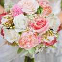 4 x Artificial Cake Flowers, Pink Fake Flowers Silk Peony Roses Flowers with Stems Wedding Bridal Bouquets for Table Centerpieces Floral Arrangement Arch Home Decoration