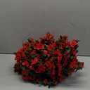 4 Bundles Artificial Flowers Fake Plants Decorative Faux Flower Yard Spring Summer Hanging Plants Pot Window Box Pathway, Red