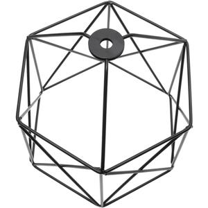 Industrial Metal Bulb Guard Cage Vintage Hexagonal Lampshade for Ceiling and Wall Mount Farmhouse Light Fixture for Dining Room Bedroom and Office Decor