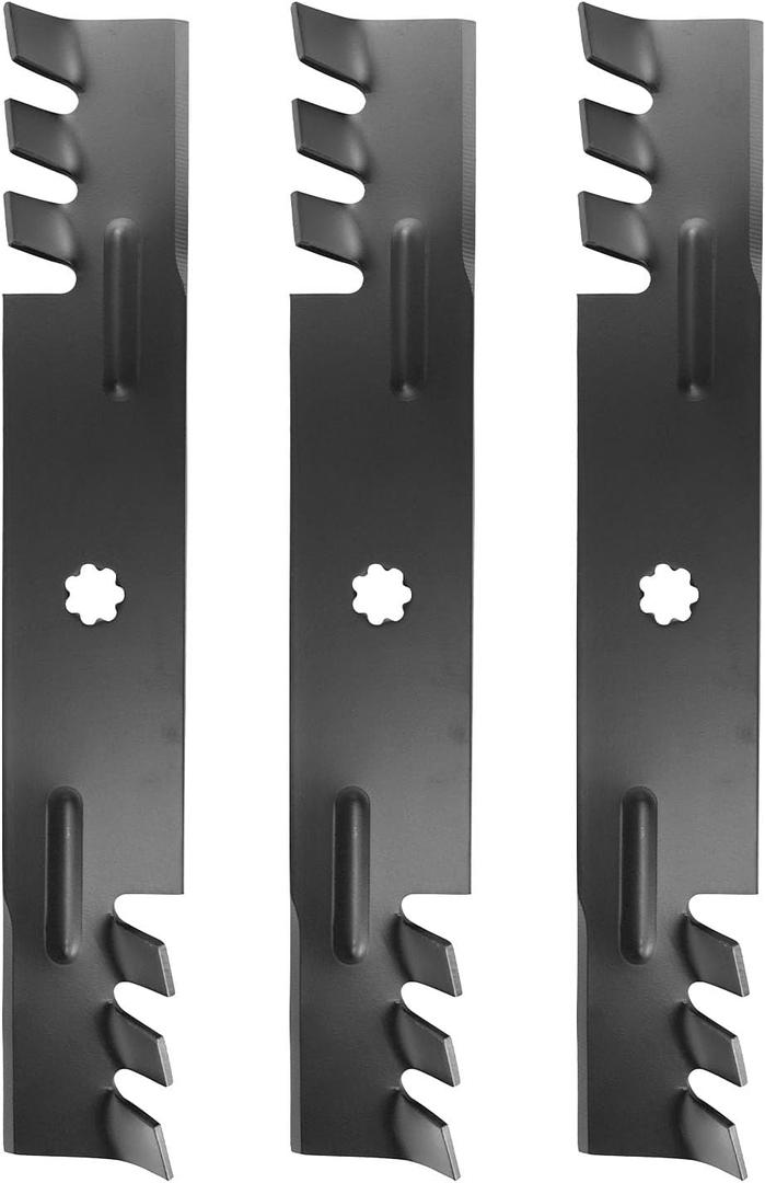 ACEBRI Mulching Blade 48 '' Fit for John Deere AM141035, GX21784,for John Deere GX21786, GY20852 145 D 140 150 155 C 160 LA 130 140 145 165 X 165 S 140 S 170 E 140 Mower Blades 3Pack