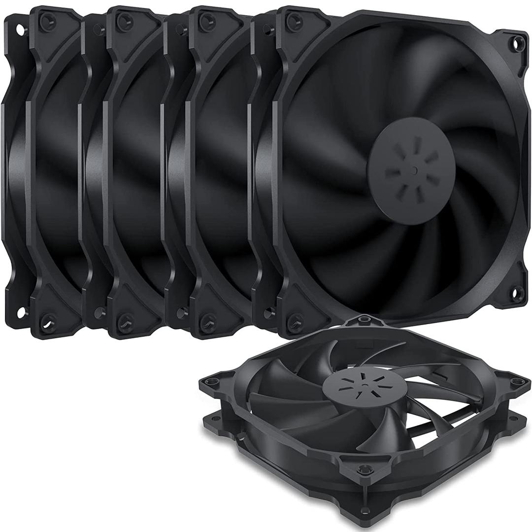 upHere 12BK4-5 PWM Case Fan,120mm PC Fan,High Performance Cooling Fan, 4-Pin, Adjustable Speed 900-1800 RPM, Compatible with Desktop