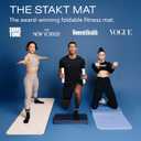 Stakt The Original Foldable Yoga Mat, Premium Foldable Exercise & Workout Mat with Non-Slip Surface, Lightweight Portable for Studio or Home Use, As Seen on Shark Tank