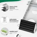 Window Air Conditioner Support Bracket: Adjustable Anti-Slip Shock-Absorbing Mat Windows Safe Bracket Built-in Bubble Level - 12000 to 24000 BTU AC Units Window Mount Bracket Up to 165 lbs