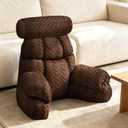 FXXUDVNIIN Back Pillow for Bed Sitting up with 9.4" Armrest | For reading, gaming, relaxing, bed pillow for sitting up, tv pillows for sitting in bed, floor pillows & adult back support.