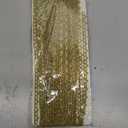 10 Yards Mini Lace Trim for DIY Dollies Sewing Thin 0.29 Inch Ribbon (Gold #01110 Yards)