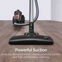 Eureka Bagless Canister Vacuum Cleaner, Lightweight Vac for Carpets and Hard Floors, Red, Whirlwind NEN110D