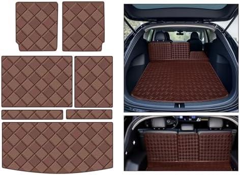 Cargo Mat Compatible with Chevy Tahoe/GMC Yukon 2021-2025 7-Seat Trunk Mat + 2ND&3RD Row Rear Backrest Mat Accessories, All Weather Premium Leather Car Trunk Liner Cover Protector