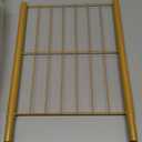 Clothes Rack - Clothing Rack with Storage Mesh Shelf & Casters, Heavy-Duty Metal Clothing Rack for Hanging Clothes, Dresses, Coats, Large Load Capacity, Easy Assembly, Gold, 28.0"x16.0"x59.0"