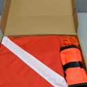 Spearfishing Float Dive Surface Marker Buoy Scuba Flag Diver Down Flag Gear for Diving (Orange)