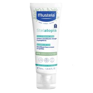 Mustela Stelatopia Eczema-Prone Skin Emollient Baby Face Cream - Face Moisturizer with Natural Avocado & Sunflower Oil - Fragrance-Free - 1.35 Fl Oz (Pack of 1) Best by 09/2027