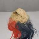 Red and Black Cosplay Wig for Women Long Synthetic Wig with 2 Ponytail Halloween Costume Party Cosplay Wig for Girl (Color-2)