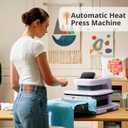 HTVRONT Auto Heat Press 2 - Heat Press Machine for T Shirts with Adjustable Pressure & Higher Heating Height, Heats Up Fast & Evenly Heat Press 15x15 for HTV, Sublimation, Heat Transfer Projects
