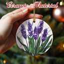 2 x Flower Hanging Ornament, Christmas Ornaments, Xmas Decorations for Tree, Ornaments for Christmas Tree, Holiday Ornament, Flower Themed Gifts, Holiday Party Gifts, Xmas Gift Ideas - Lavender