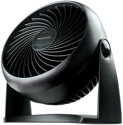 Honey.well Turbo Force Air Circulator Table Fan, 11 inch, 3 Speed, 90 Degree Pivot, Black