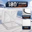 2 Pcs Marine Boat Deck Hatch Boat Access Hatch & Lid, 180 Hinge Strong Recessed Handle for Marine Yacht Rv Truck Vent Accessories, Easy to Install, 20.0"X 18.1"