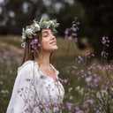 Vividsun Wedding Bridal Green Leaf Flower Crown Eucalyptus Floral Crown Maternity Photo Props (White)