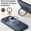 TORRAS 360 Magnetic Stand for iPhone 17 Pro Max Case with Camera Control Button, Fit for MagSafe, Mil-STD Protective Kickstand Case for iPhone 17 Pro Max Phone Case with Stand, Black, Q3 Spin