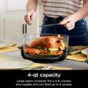 Ninja 4-QT CleanCrisp Glassware Container with Storage lid, Compatible with Ninja Crispi Portable Cooking System, Microwave, Freezer & Dishwasher Safe, PFAS & PTFE Free Glass, XSKSFN4QT