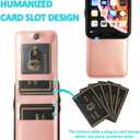 iPhone 14 Pro Wallet Case with Credit Card Holder Case for Women Men PU Leather Wallet Case for iPhone 14 Pro Case 6.1 inch (Rose Gold)