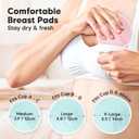 Organic Nursing Pads - 14 Washable Breast Pads for Breastfeeding, Wash Bag, Viscose Derived from Bamboo Reusable Nipple Covers for Breastfeeding Essentials, Soft & Absorbent(Pastel Touch, M 3.9")