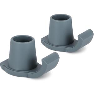 Walker Ski Glides for Folding Walkers - Universal Walker Glide Caps & Sliders, Walker Feet Glides, Ideal Mobility Walker Accessories for Seniors (2Pack, Gray)