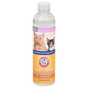 Arm & Hammer Complete Care Fresh Dental Water Additive for Cats - Cat Dental Care for Bad Breath, Includes Cat Enzymatic Toothpaste Action, Cat Grooming Supplies, 8 Fl Oz (Packaging may Vary)