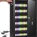 Nebakne 125 Position Key Cabinet Wall Mount with Anti-Theft Deposit Key Slot, Key Box Organizer with Key Hooks & 125 Tags Key Labels, Key Safe for Hotels & Office & Companies & Car Dealerships
