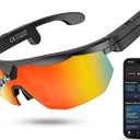 Mingtawn Smart Glasses with 4K HD Anti-Shake Camera & 3D Stereo Speakers | Polarized UV400 Sports Sunglasses | Bluetooth AI Glasses for Outdoor Video, Photos & Music | HiFi Audio Action Camera (Black)